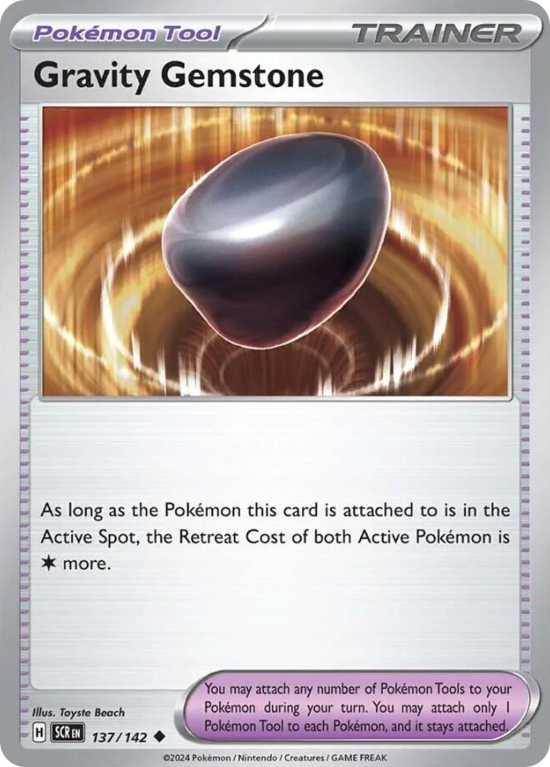Pokémonkaart Gravity Gemstone nummer 137/142 uit de set Stellar Crown (Scarlet & Violet)