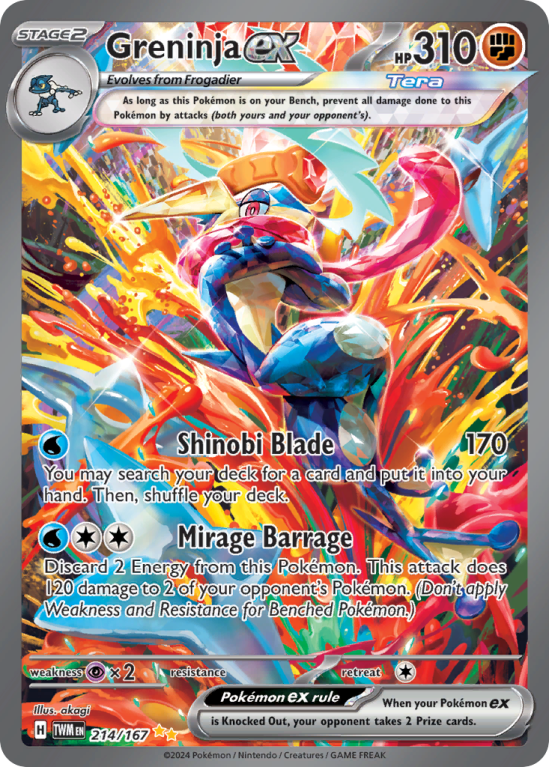 Greninja ex 214/167 Scarlet & Violet Twilight Masquerade