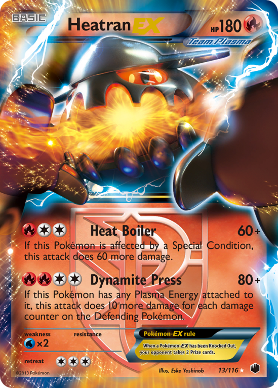 Heatran-EX 13/116 Black & White Plasma Freeze