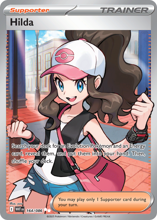 Pokémonkaart Hilda nummer 164/86 uit de set White Flare (Scarlet & Violet)