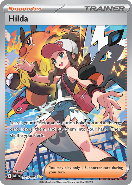 Pokémonkaart Hilda nummer 171/86 uit de set White Flare (Scarlet & Violet)