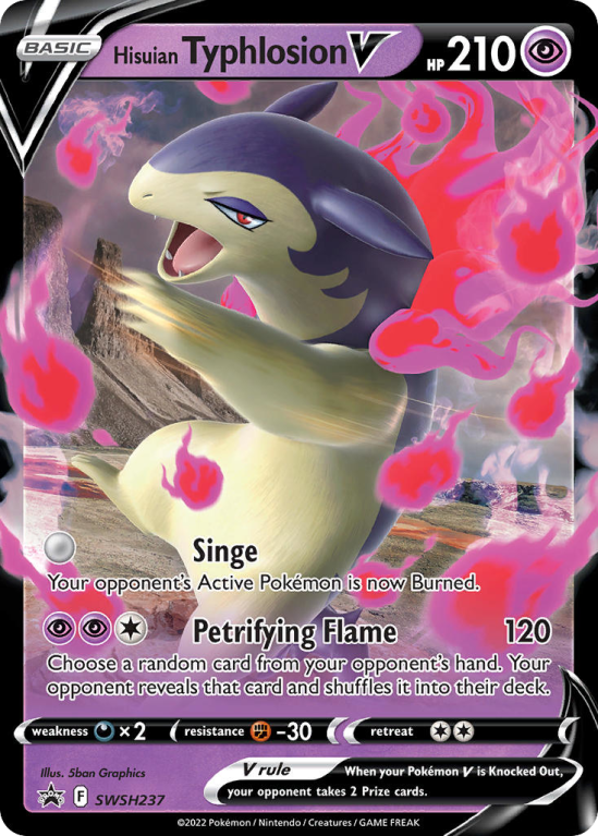Pokémonkaart Hisuian Typhlosion V nummer SWSH237/103 uit de set SWSH Black Star Promos (Sword & Shield)