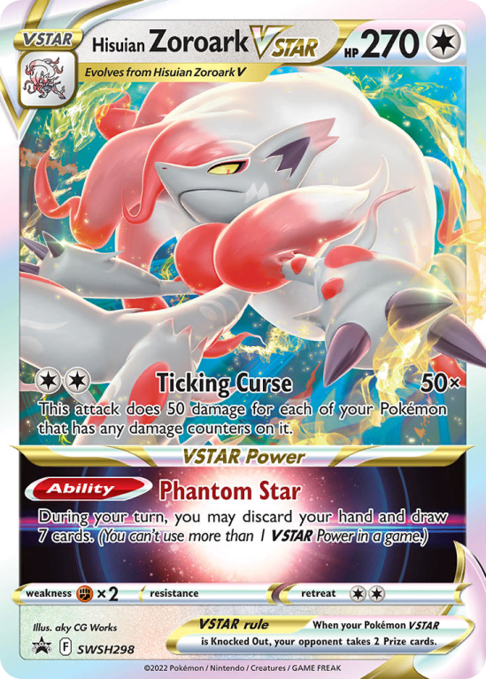 Pokémonkaart Hisuian Zoroark VSTAR nummer SWSH298/103 uit de set SWSH Black Star Promos (Sword & Shield)