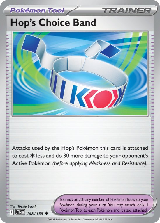 Pokémonkaart Hop's Choice Band nummer 148/159 uit de set Journey Together (Scarlet & Violet)