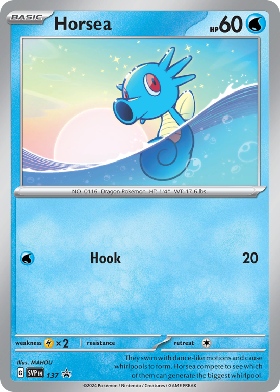 Pokémonkaart Horsea nummer 137/14 uit de set Scarlet & Violet Black Star Promos (Scarlet & Violet)