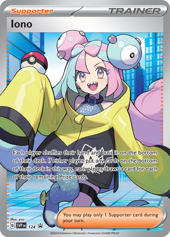 Pokémonkaart Iono nummer 124/14 uit de set Scarlet & Violet Black Star Promos (Scarlet & Violet)