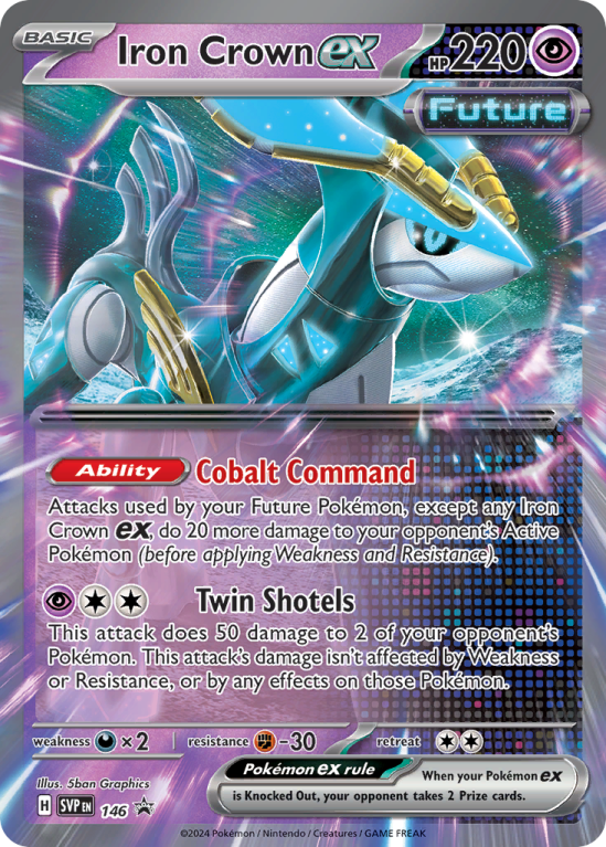 Pokémonkaart Iron Crown ex nummer 146/14 uit de set Scarlet & Violet Black Star Promos (Scarlet & Violet)