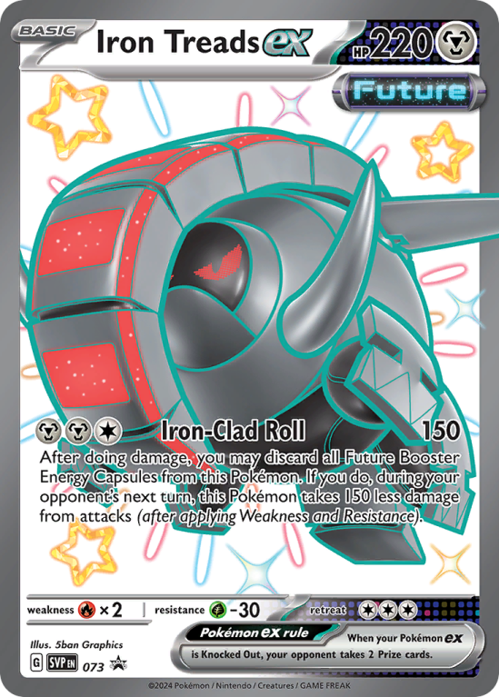 Pokémonkaart Iron Treads ex nummer 73/14 uit de set Scarlet & Violet Black Star Promos (Scarlet & Violet)