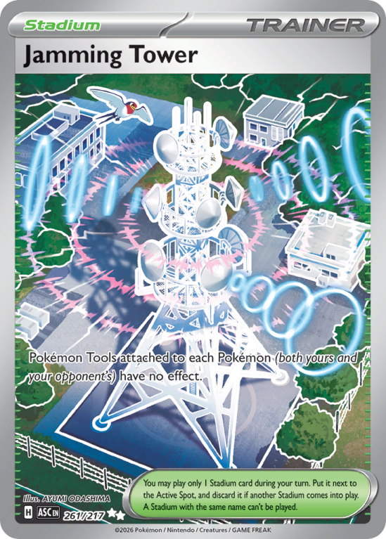 Pokémonkaart Jamming Tower nummer 261/217 uit de set Ascended Heroes (Mega Evolution)