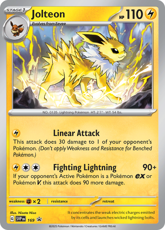 Pokémonkaart Jolteon nummer 169/14 uit de set Scarlet & Violet Black Star Promos (Scarlet & Violet)