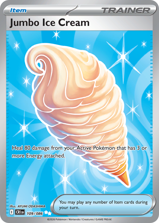 Pokémonkaart Jumbo Ice Cream nummer 109/86 uit de set Chaos Rising (Mega Evolution)