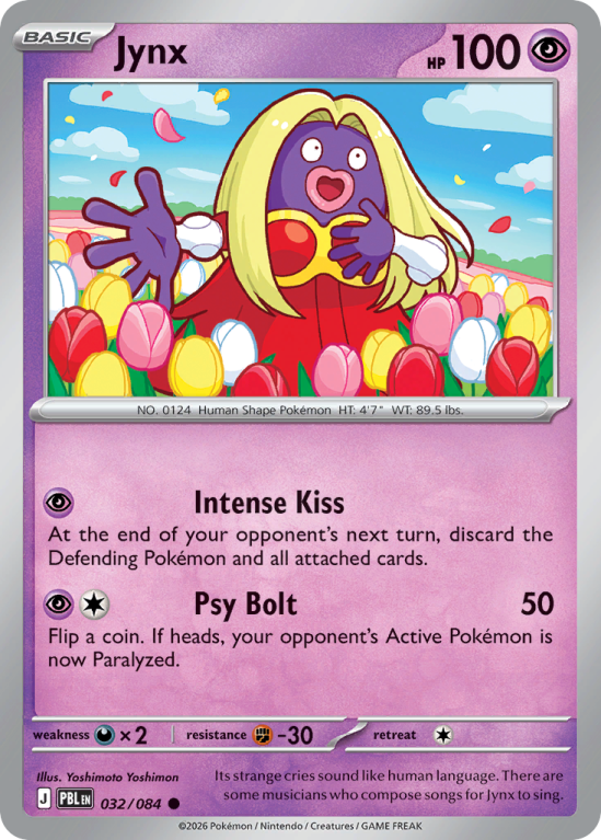 Pokémonkaart Jynx nummer 32/84 uit de set Pitch Black (Mega Evolution)