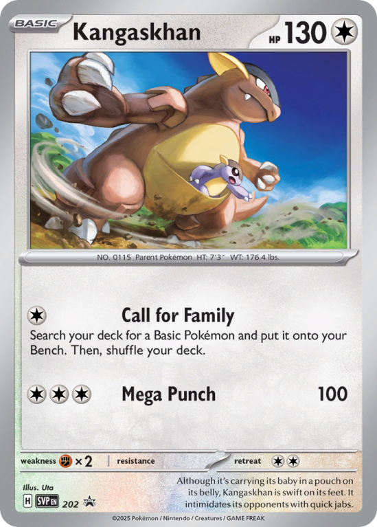 Pokémonkaart Kangaskhan nummer 202/14 uit de set Scarlet & Violet Black Star Promos (Scarlet & Violet)