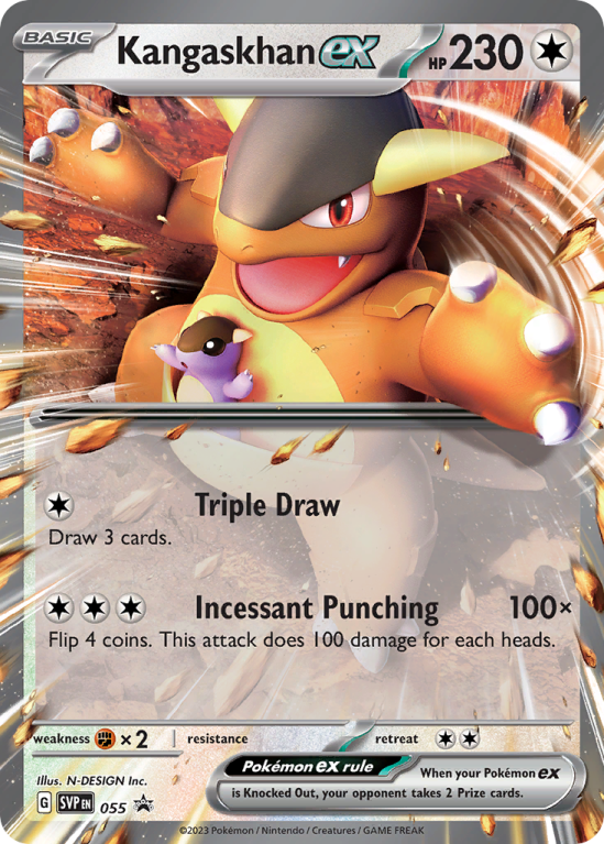 Pokémonkaart Kangaskhan ex nummer 55/14 uit de set Scarlet & Violet Black Star Promos (Scarlet & Violet)