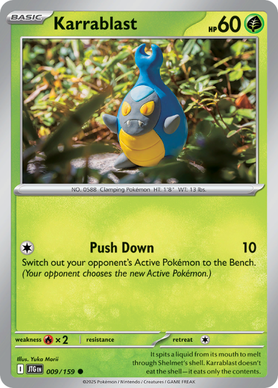 Pokémonkaart Karrablast nummer 9/159 uit de set Journey Together (Scarlet & Violet)