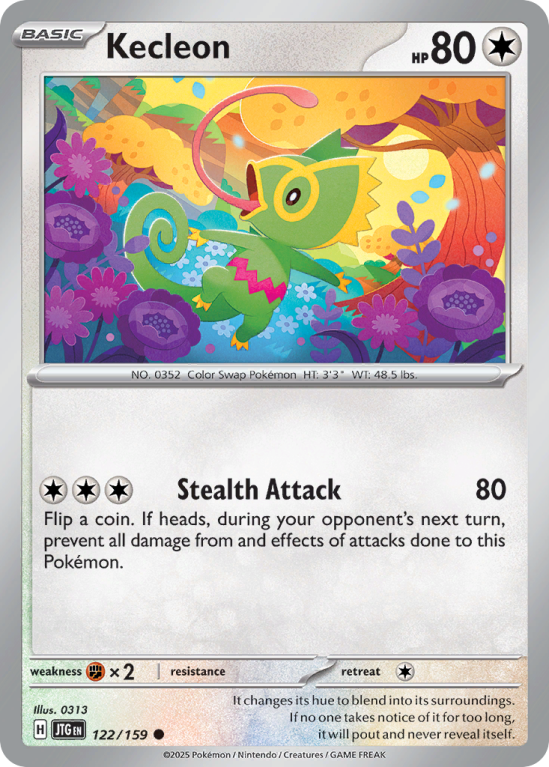 Pokémonkaart Kecleon nummer 122/159 uit de set Journey Together (Scarlet & Violet)