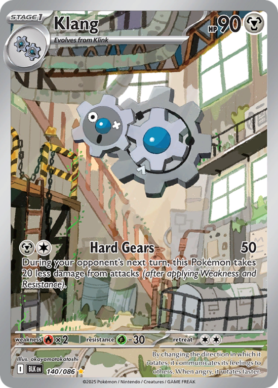 Pokémonkaart Klang nummer 140/86 uit de set Black Bolt (Scarlet & Violet)