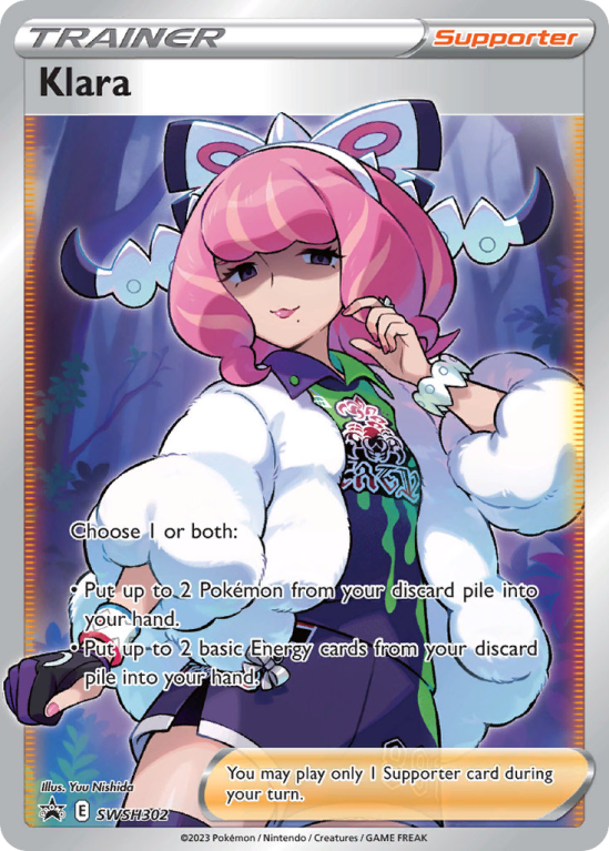 Pokémonkaart Klara nummer SWSH302/103 uit de set SWSH Black Star Promos (Sword & Shield)