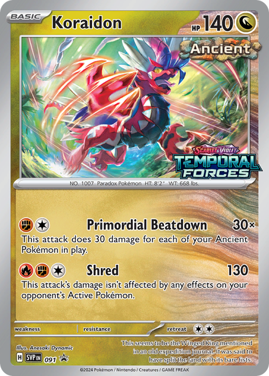 Pokémonkaart Koraidon nummer 91/14 uit de set Scarlet & Violet Black Star Promos (Scarlet & Violet)