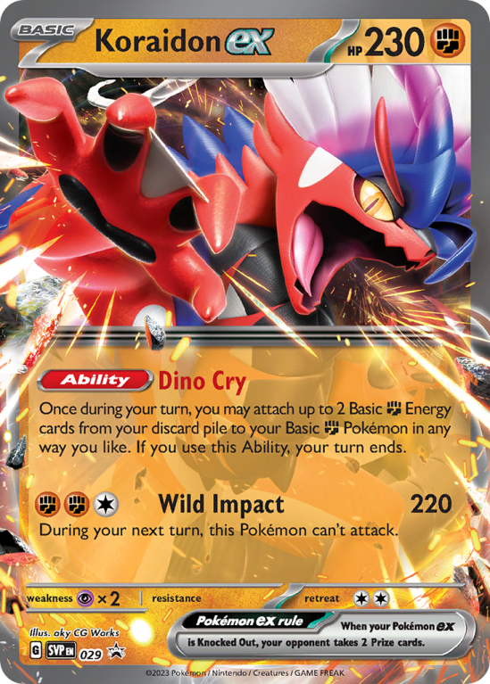 Pokémonkaart Koraidon ex nummer 29/14 uit de set Scarlet & Violet Black Star Promos (Scarlet & Violet)