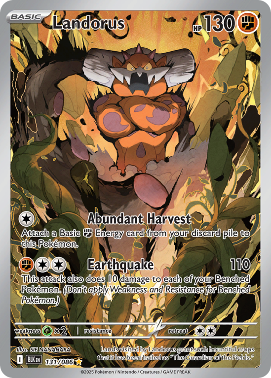 Pokémonkaart Landorus nummer 131/86 uit de set Black Bolt (Scarlet & Violet)