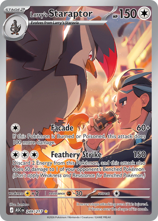 Pokémonkaart Larry's Staraptor nummer 249/217 uit de set Ascended Heroes (Mega Evolution)