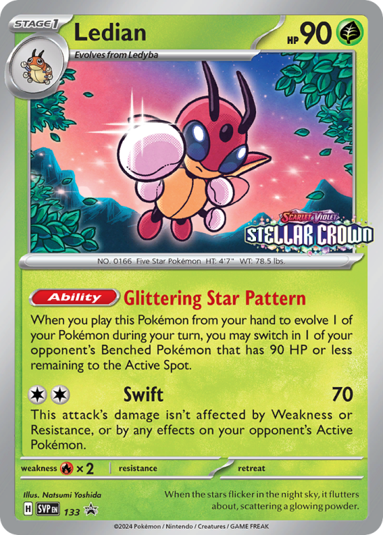 Pokémonkaart Ledian nummer 133/14 uit de set Scarlet & Violet Black Star Promos (Scarlet & Violet)