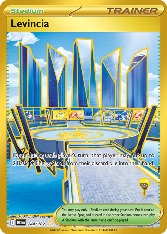 Pokémonkaart Levincia nummer 244/182 uit de set Destined Rivals (Scarlet & Violet)