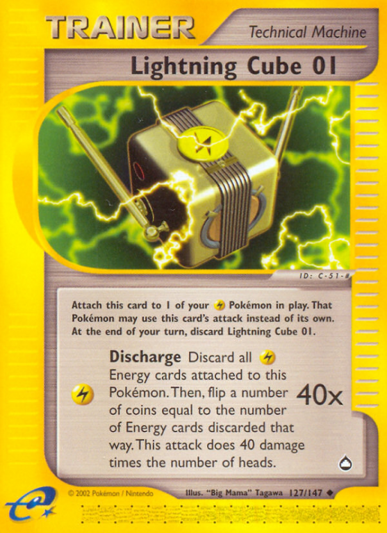 Lightning Cube 01 127/186 E-Card Aquapolis