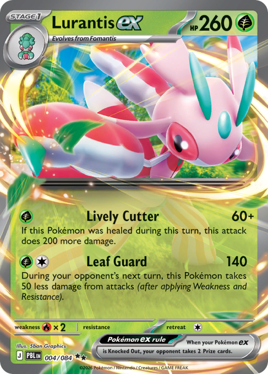 Pokémonkaart Lurantis ex nummer 4/84 uit de set Pitch Black (Mega Evolution)