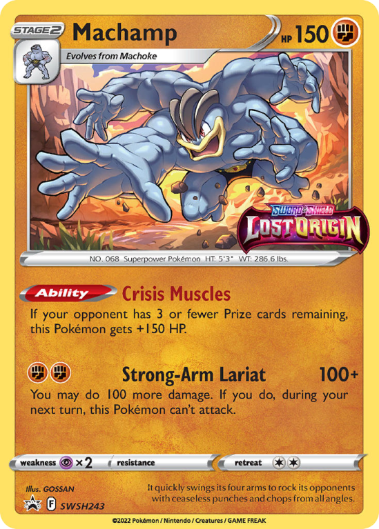 Pokémonkaart Machamp nummer SWSH243/103 uit de set SWSH Black Star Promos (Sword & Shield)
