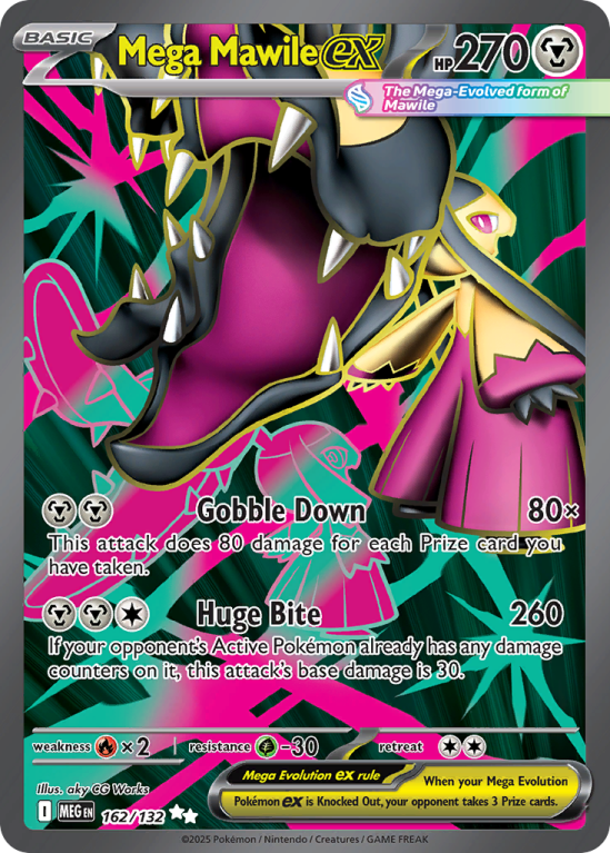 Pokémonkaart Mega Mawile ex nummer 162/132 uit de set Mega Evolution