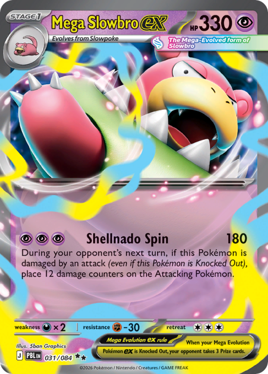 Pokémonkaart Mega Slowbro ex nummer 31/84 uit de set Pitch Black (Mega Evolution)
