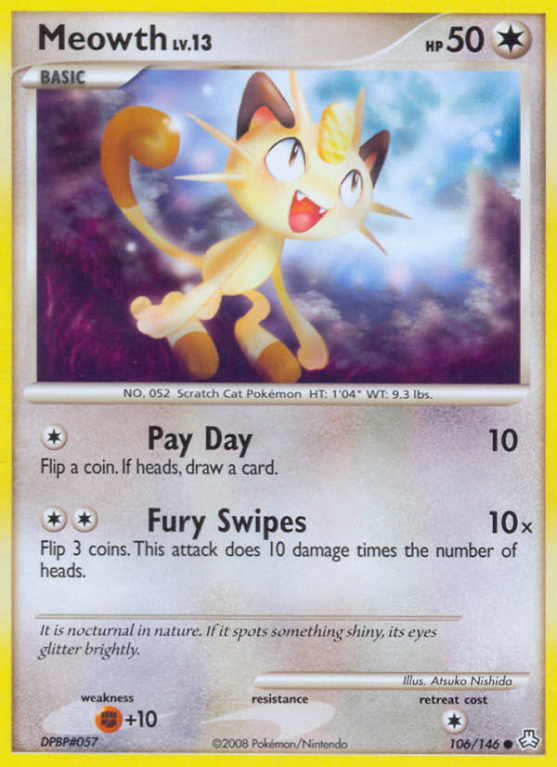 Meowth 106/146 Diamond & Pearl Legends Awakened