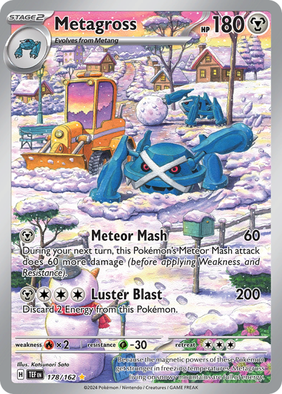 Pokémonkaart Metagross nummer 178/162 uit de set Temporal Forces (Scarlet & Violet)