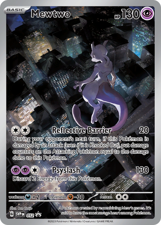 Pokémonkaart Mewtwo nummer 52/14 uit de set Scarlet & Violet Black Star Promos (Scarlet & Violet)