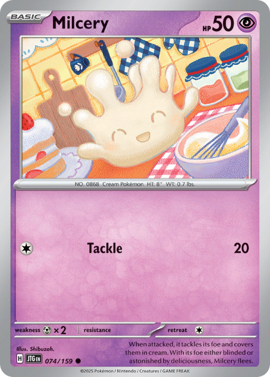 Pokémonkaart Milcery nummer 74/159 uit de set Journey Together (Scarlet & Violet)