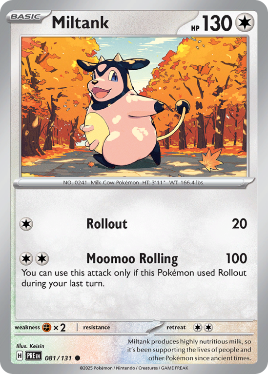 Pokémonkaart Miltank nummer 81/131 uit de set Prismatic Evolutions (Scarlet & Violet)