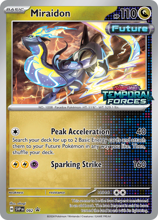 Pokémonkaart Miraidon nummer 92/14 uit de set Scarlet & Violet Black Star Promos (Scarlet & Violet)