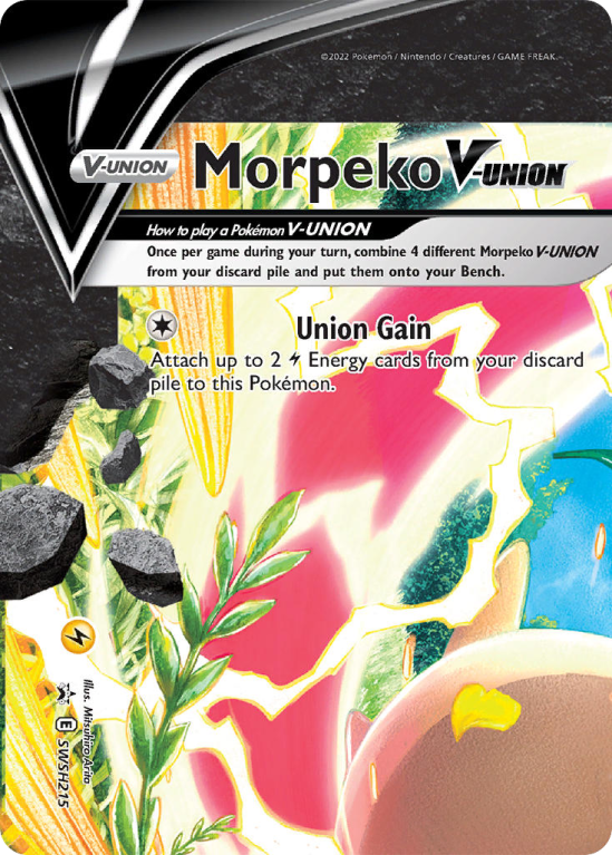 Pokémonkaart Morpeko V-UNION nummer SWSH215/103 uit de set SWSH Black Star Promos (Sword & Shield)