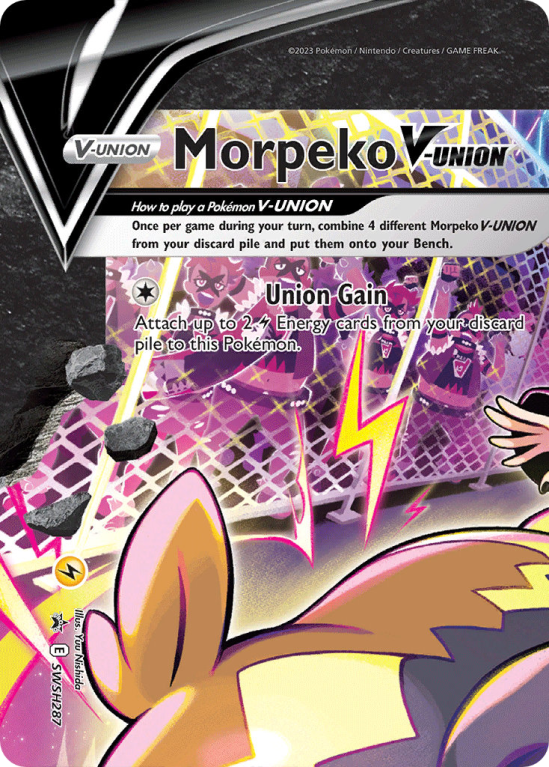 Pokémonkaart Morpeko V-UNION nummer SWSH287/103 uit de set SWSH Black Star Promos (Sword & Shield)
