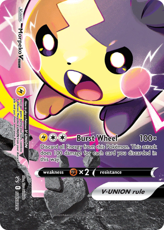 Pokémonkaart Morpeko V-UNION nummer SWSH289/103 uit de set SWSH Black Star Promos (Sword & Shield)