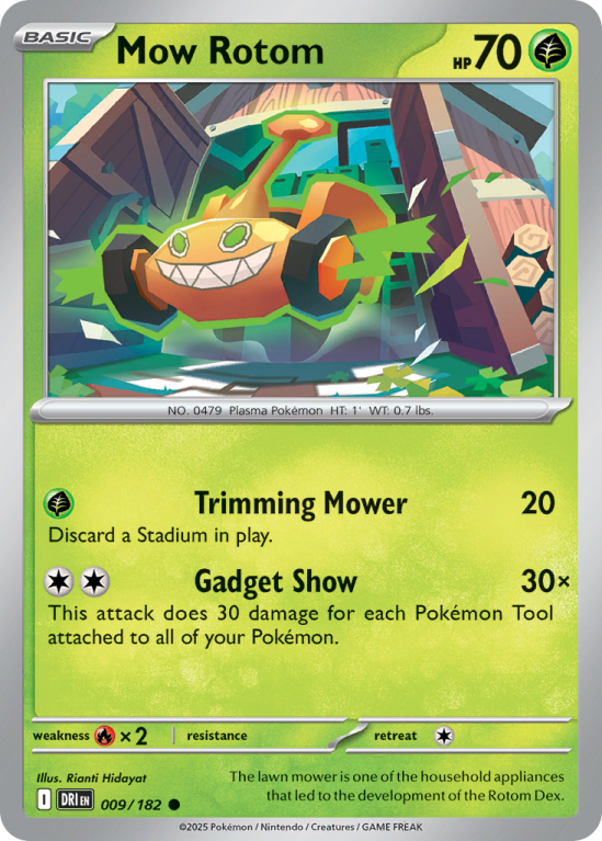 Pokémonkaart Mow Rotom nummer 9/182 uit de set Destined Rivals (Scarlet & Violet)