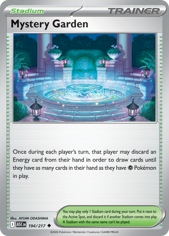 Pokémonkaart Mystery Garden nummer 194/217 uit de set Ascended Heroes (Mega Evolution)