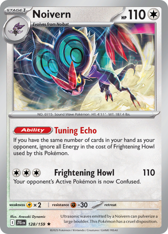 Pokémonkaart Noivern nummer 128/159 uit de set Journey Together (Scarlet & Violet)