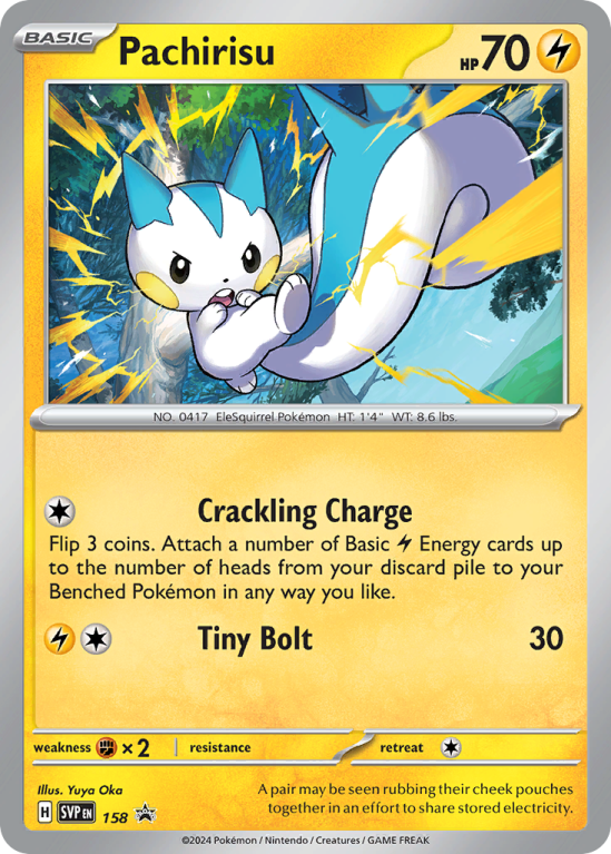 Pokémonkaart Pachirisu nummer 158/14 uit de set Scarlet & Violet Black Star Promos (Scarlet & Violet)