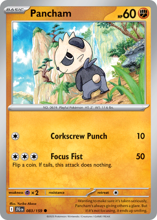 Pokémonkaart Pancham nummer 83/159 uit de set Journey Together (Scarlet & Violet)