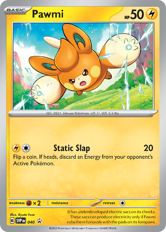 Pokémonkaart Pawmi nummer 40/14 uit de set Scarlet & Violet Black Star Promos (Scarlet & Violet)