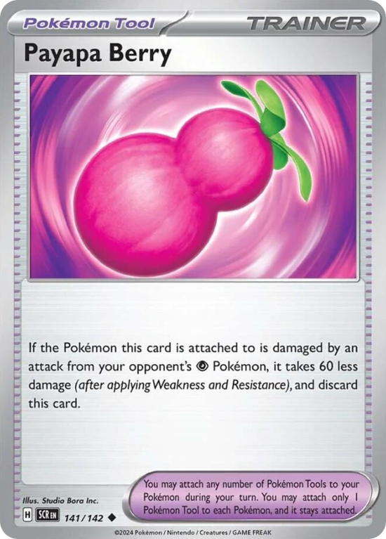 Pokémonkaart Payapa Berry nummer 141/142 uit de set Stellar Crown (Scarlet & Violet)