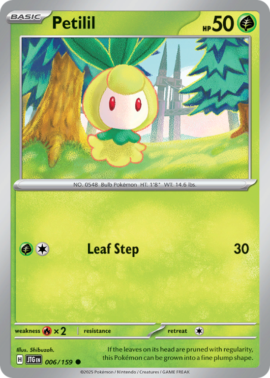 Pokémonkaart Petilil nummer 6/159 uit de set Journey Together (Scarlet & Violet)